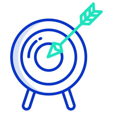 Okçuluk, web simgesi basit tasarım