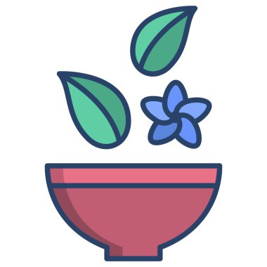 Basit vektör simgesi, Ayurvedic kase çizimi