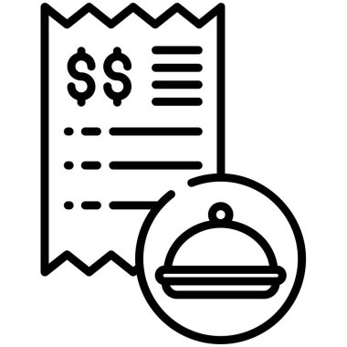 Makbuz. Web simgesi basit illüstrasyon