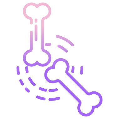 Basit vektör simgesi, kemiklerin çizimi