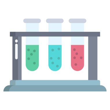 Kan ikonu vektör illüstrasyonlu test tüpü