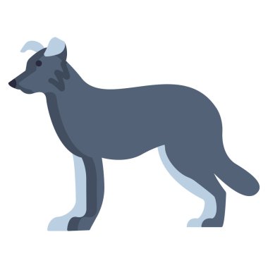 Basit vektör simgesi, Border Collie 'nin çizimi