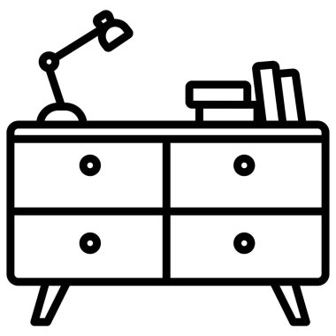 Mobilya. Web simgesi basit illüstrasyon