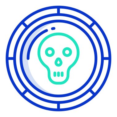 kafatası simgesi modada izole edilmiş arkaplan