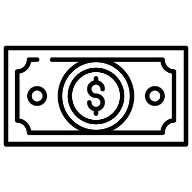 Basit vektör simgesi, para illüstrasyonu 