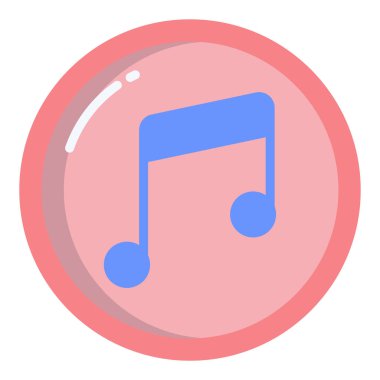 müzik notası ikon vektör illüstrasyonu