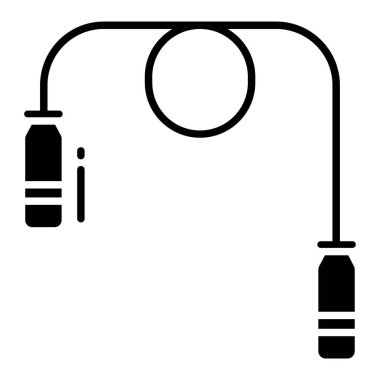 Beyaz arkaplanda basit vektör ip simgesi atla