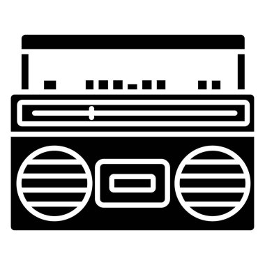 Teyp Kaydı beyaz arkaplandaki basit vektör simgesi