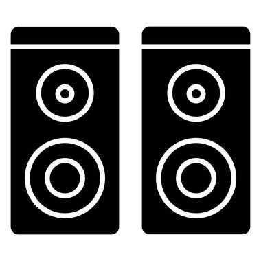 Hoparlör web simgesi, vektör illüstrasyonu 