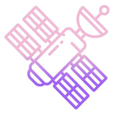 uydu simgesi. renkli vektör illüstrasyonu