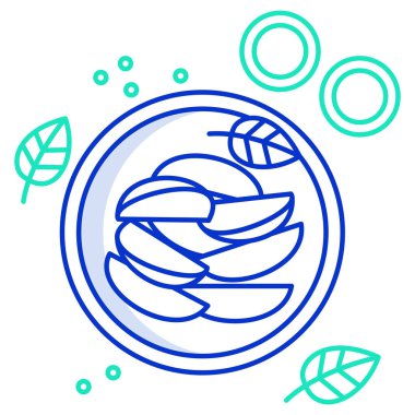 Sağlıklı bir patates diliminin vektör çizimi