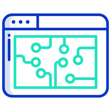 Web sitesi simgesi, vektör illüstrasyonu 