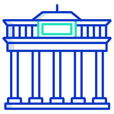 Bina. Web simgesi basit illüstrasyon