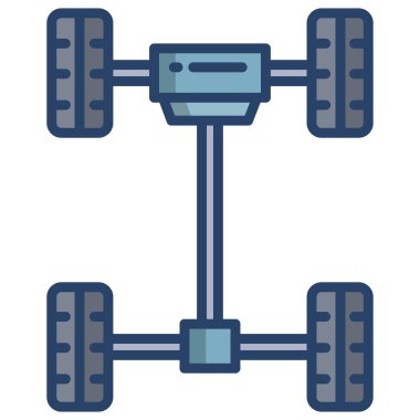 Araba tekerlekleri. Web simgesi basit illüstrasyon