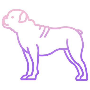 köpek ağı simgesi, vektör illüstrasyonu 