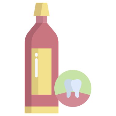 Diş macunu basit simgesi, vektör illüstrasyonu