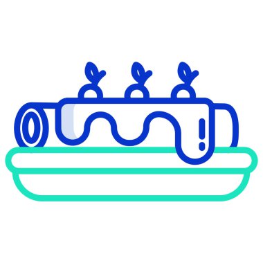 Kek. Web simgesi basit illüstrasyon