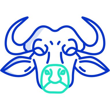 Boğa kafası ikonu. vektör illüstrasyonu