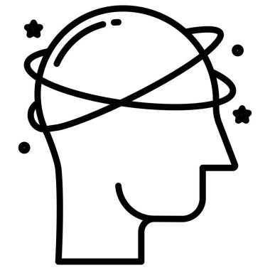 İnsan Giddiness. Basit resimleme