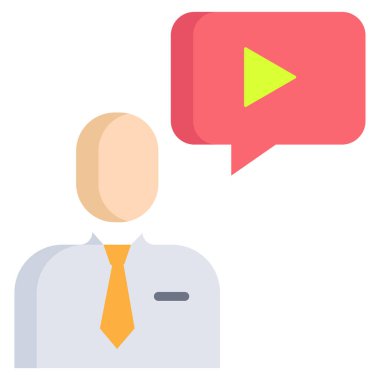 Konuşma balonu olan iş adamı