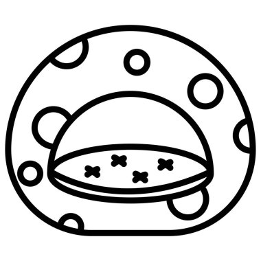 Basit vektör simgesi, yatak illüstrasyonu