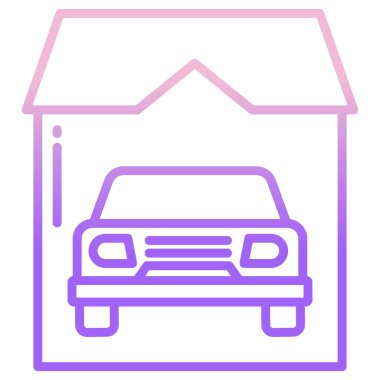 Garaj vektör resimleme arkaplanı 