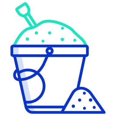 Kum kovası. Basit tasarım simgesi