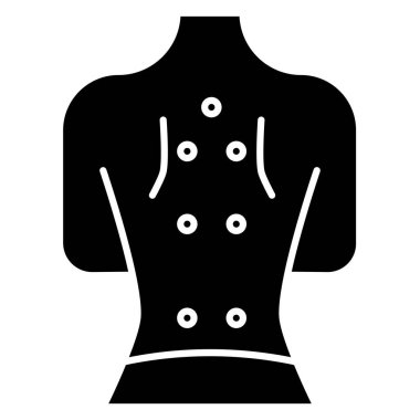 Basit vektör simgesi, Akupunktur illüstrasyonu