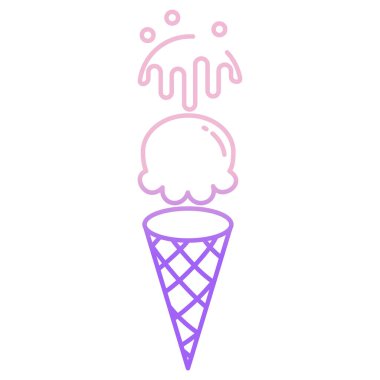 dondurma çizgisi ikon vektör çizimi tasarımı