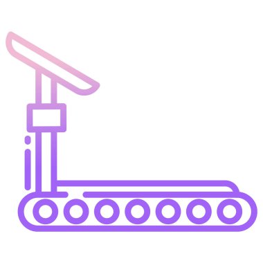 Treadmill2 web simgesi basit vektör illüstrasyonu