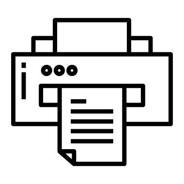 Yazıcı. Web simgesi basit illüstrasyon