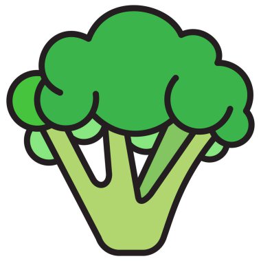Brokoli. Web simgesi basit illüstrasyon
