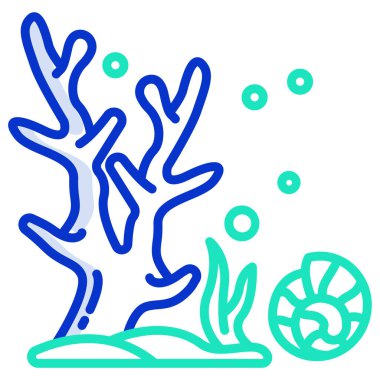 sualtı resif vektör çizimi