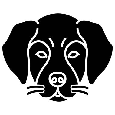 köpek ağı simgesi, vektör illüstrasyonu 