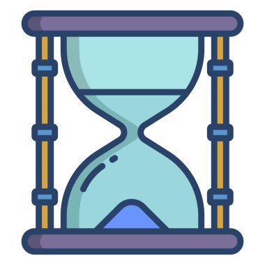 kum saati düz vektör simgesi