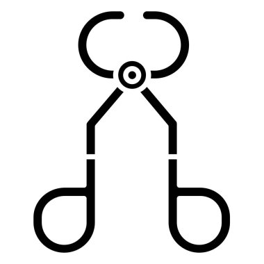 Vinç kancası ikonu. Web için kulaklık vektör simgelerinin özet çizimi