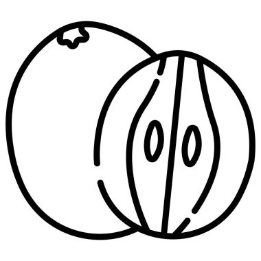 Egzotik meyvelerin vektör illüstrasyonu