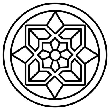 soyut çiçek süsleme, vektör çizim 