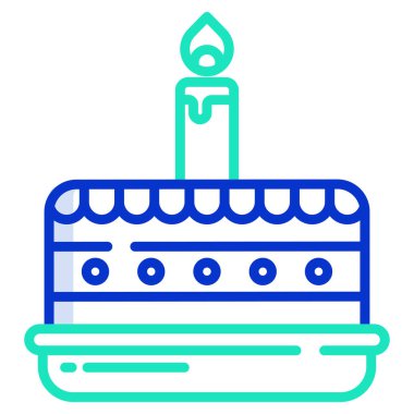 Doğum günü pastası. Basit resimleme