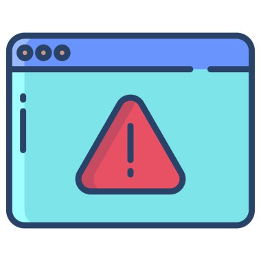 Alarm! Web simgesi basit illüstrasyon