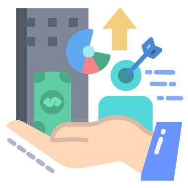 Yatırım simgesi, vektör illüstrasyonu