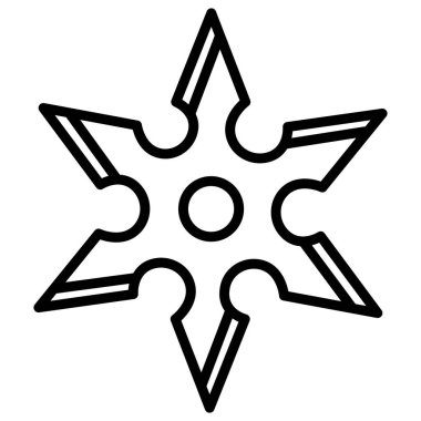 Basit vektör simgesi, Shuriken illüstrasyonu