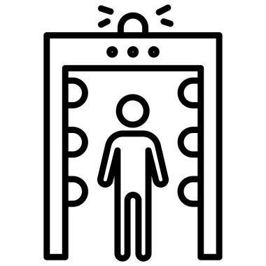 Beyaz arkaplanda basit vektör güvenlik simgesi