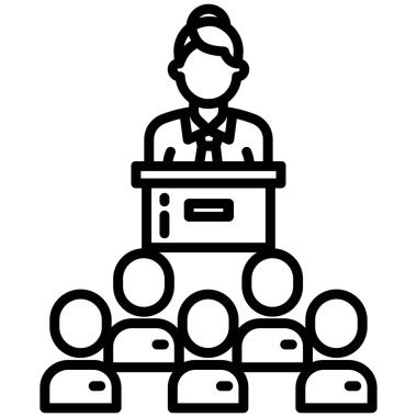 kadın web simgesi basit illüstrasyon