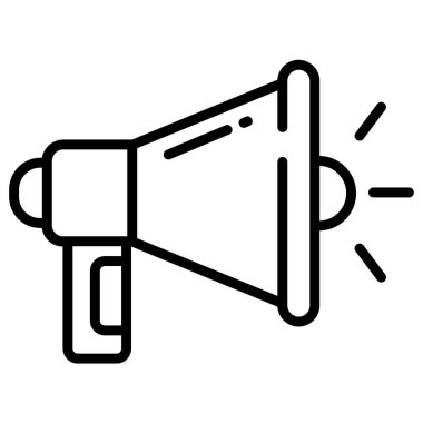 Basit vektör simgesi, megafonun çizimi