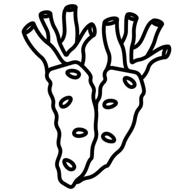 Wasabi web simgesi basit vektör illüstrasyonu