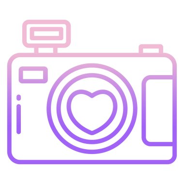 Kamera. Web simgesi basit illüstrasyon  