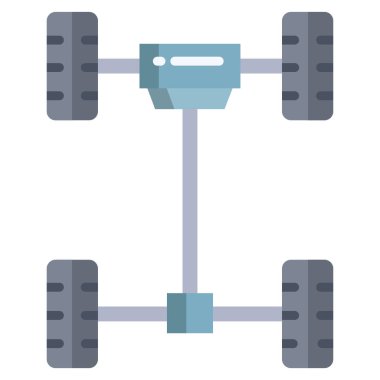 Araba tekerlekleri. Web simgesi basit illüstrasyon