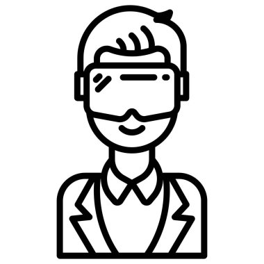 gadget man simgesi vektör çizimi 