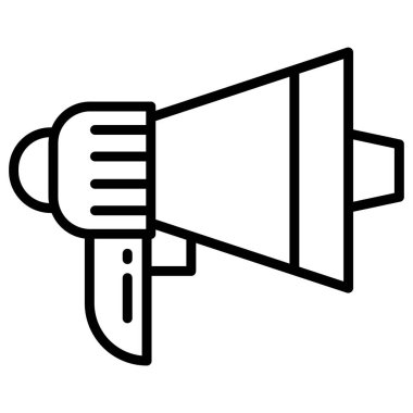 megafon web simgesi, vektör çizim 